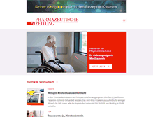 Tablet Screenshot of pharmazeutische-zeitung.de